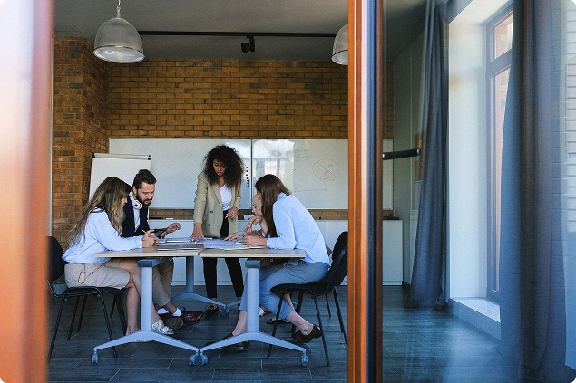 People in a meeting